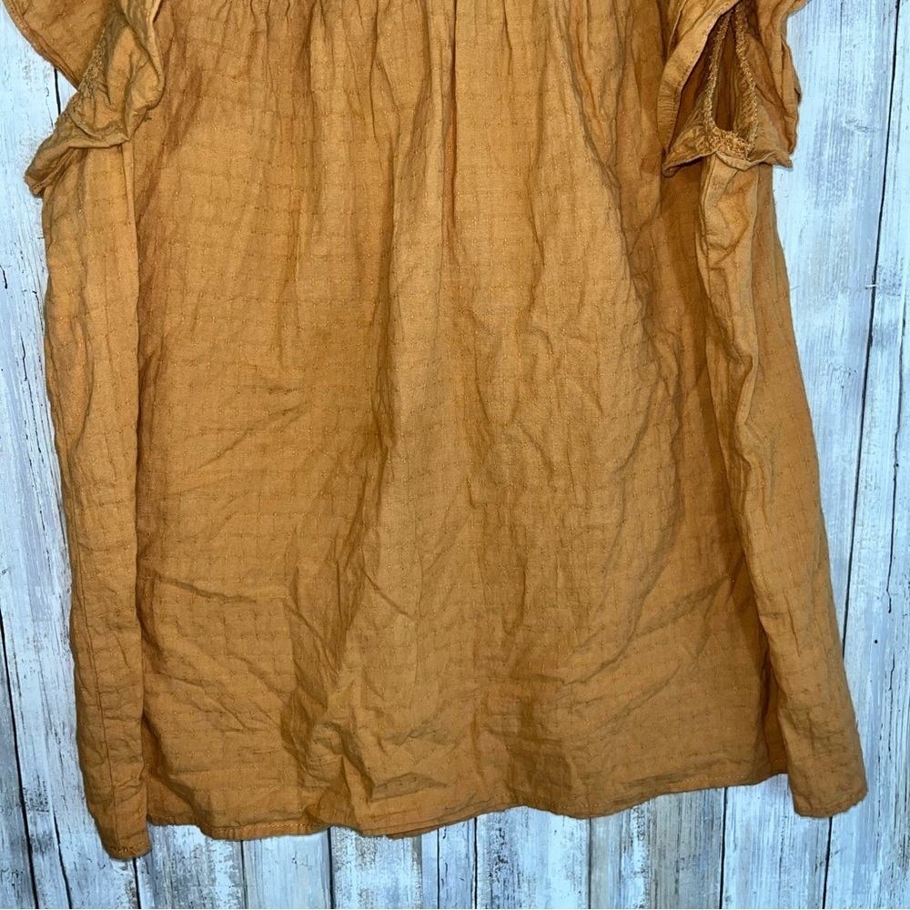 Entro Orange/Brown Cap Sleeve Blouse - Picture 3 of 5